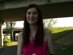 Slutty roller skate girl banged in public after taking money