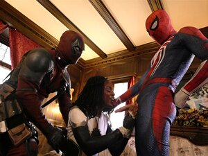 Spider Man Role Play Extreme On A Black Pussy Porn