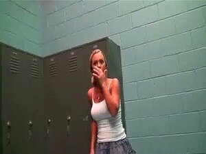 Watch A Pervy Dude Get Caught Spying On Hot Girls In The Locker Room Only To Be Rewarded With A Wild Dick Sucking Session By A Busty Babe. Porn