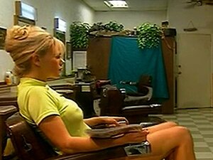 SLUTS LEZ IT UP AT THE BARBERS WITH A BIG BLACK STRAP-ON