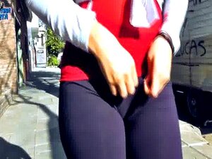 Perfect Ass And Cameltoe In Tight Spandex Shorts Showing Thong 6448