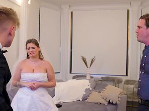 Get Your Hands On The Ultimate Wedding Party Wild Experience! Watch As A Chubby Brunette Bride Gets Cuckolded And Shows Off Her Big Tits In Stockings. This Slut Will Do Anything For Money, Even In 4k! Porn