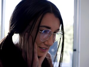 Skinny blonde lesbian cutie Aiden Ashley with small tits wants to comfort her petite GF Maya Woulfe so she takes of her panties and licking her shaved pussy during she is masturbating then the brunette slut returns her favor and tasting her cunt too